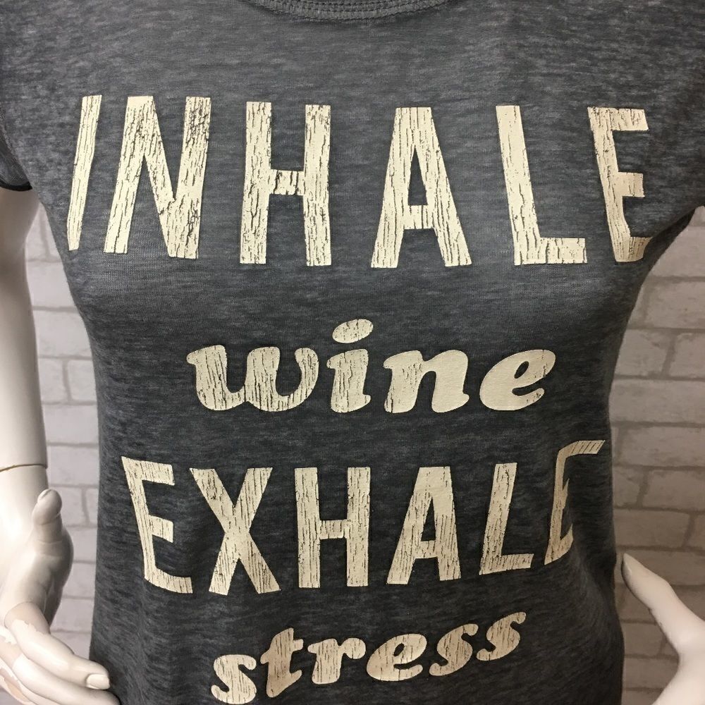 NWT True Craft "Inhale Wine Exhale Stress” - S - Picture 3 of 7